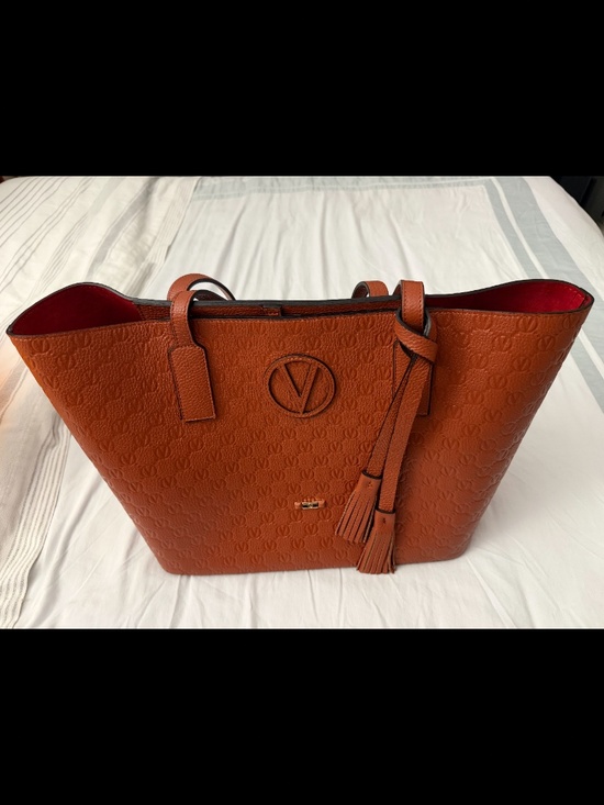 Mario Valentino Handbags - VALENTINO BY MARIO VALENTINO Prince Logo Leather Tote